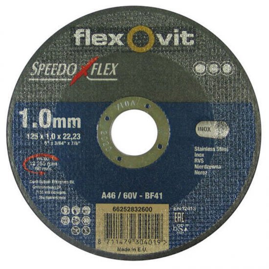 Flexovit Speedoflex Vágókorong 125x2,0x22,2mm BF41 Fém-Inox